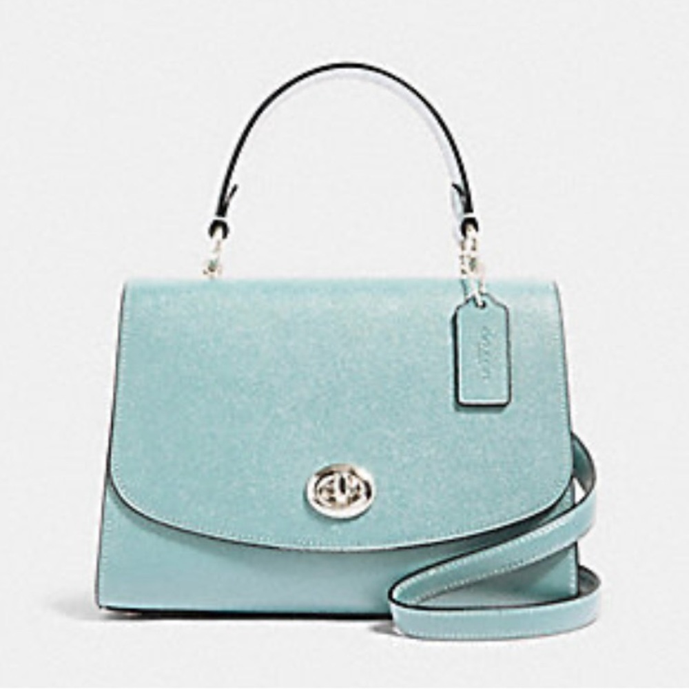 NWT Coach Light Seafoam Tilly Top Handle Satchel